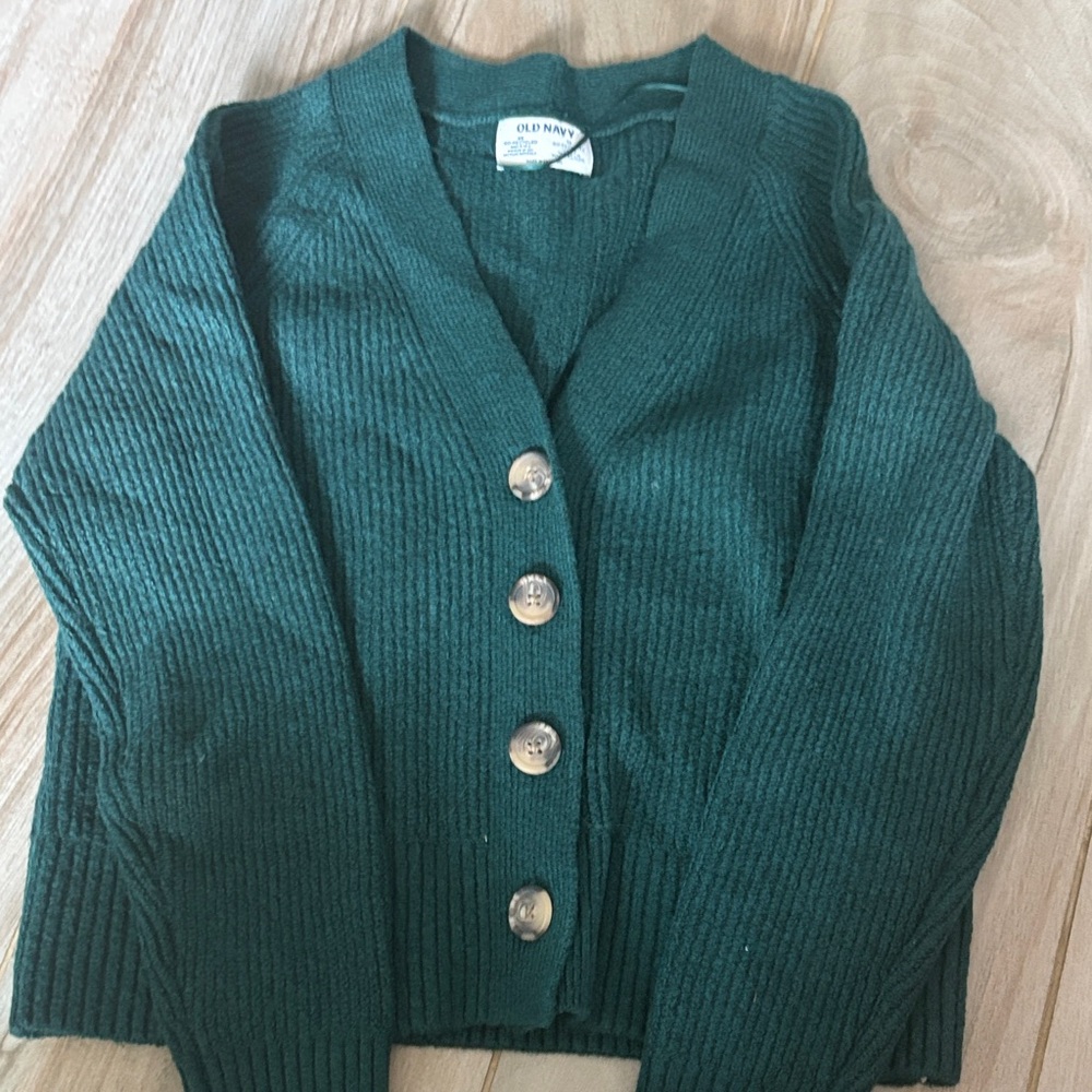 Old Navy Forest Green Cardigan Sweater